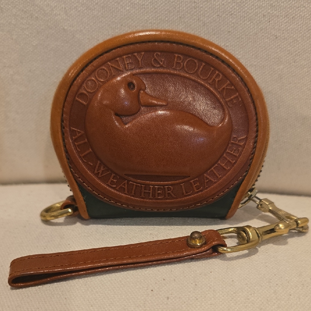 Vintage Dooney & Bourke ALL weather Leather Duck Coin Pouch